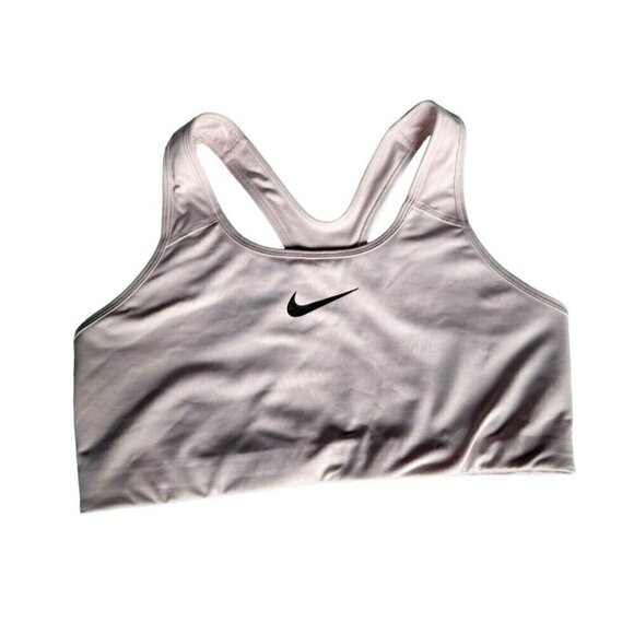 Nike Dry-Fit Women's Sz XL Light Pink Pullover Sports Bra Logo - Picture 1 of 4